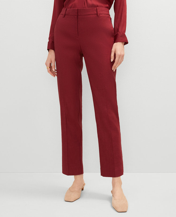 The Eva Ankle Pant in Linen Blend - Curvy Fit