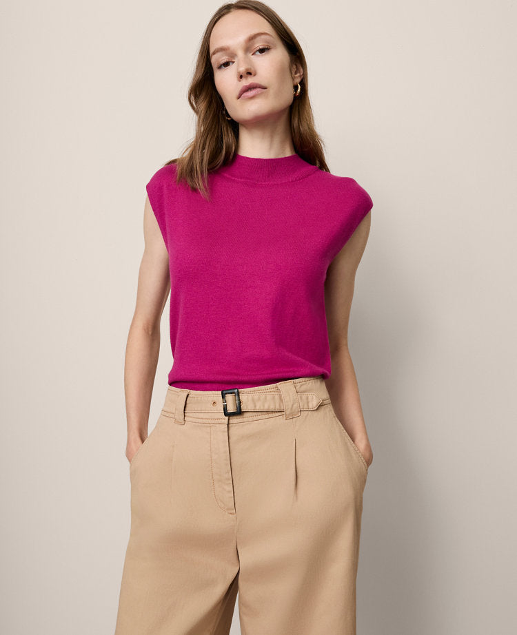 Refined Mock Neck Sweater Shell