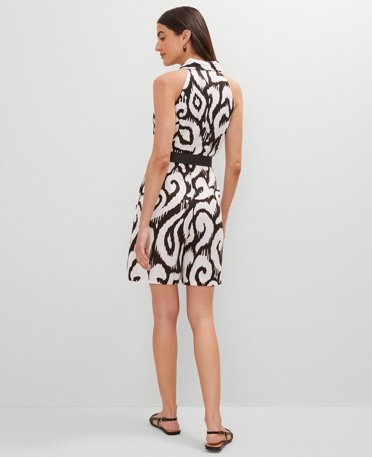 Petite Ikat Belted Romper