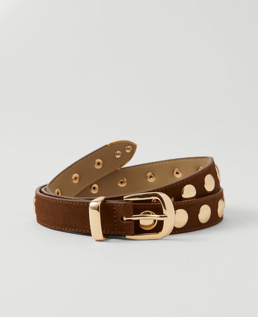 Suede Studded Belt