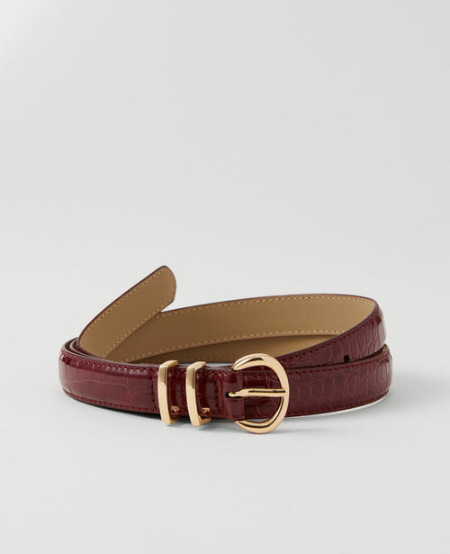 Skinny Croco Belt
