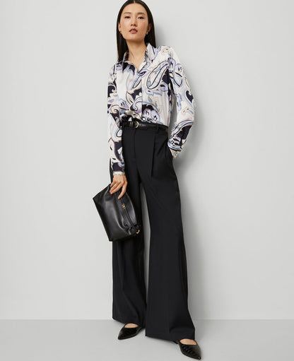 Petite Paisley Satin Essential Shirt