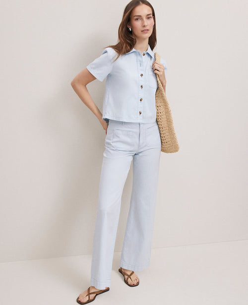 The Patch Pocket Wide-Leg Jean