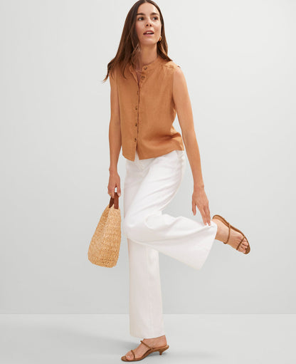 Linen Sleeveless Shirt