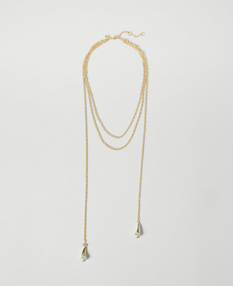Pearlized Triple Necklace