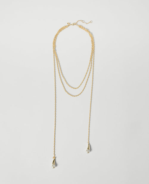 Pearlized Triple Necklace