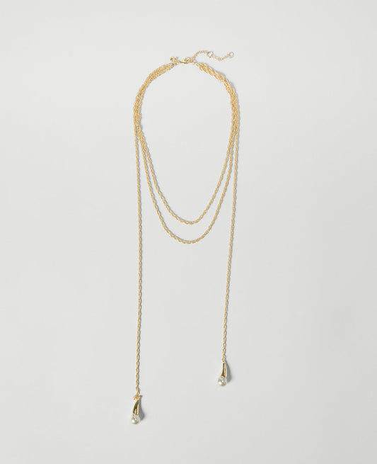 Pearlized Triple Necklace