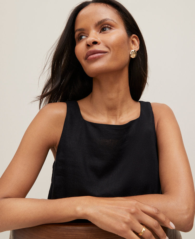 Linen Blend Tank Top