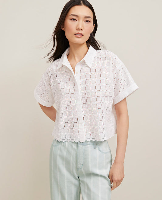Cotton Eyelet Shirt