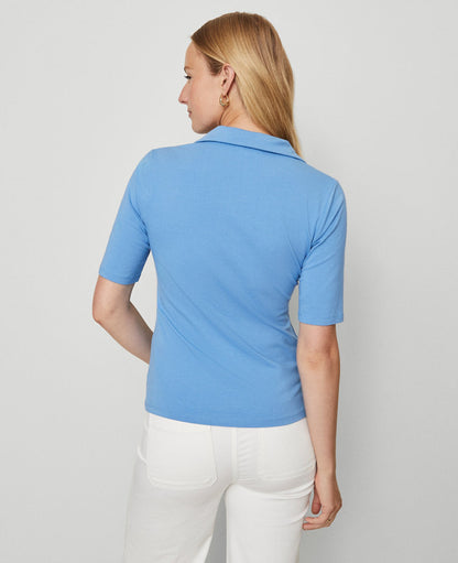 Weekend Collection Split Neck Polo Top