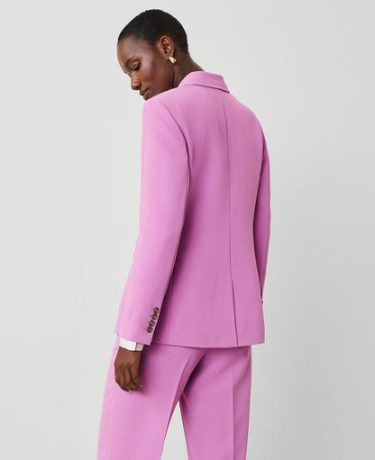 The Petite Two-Button Blazer in Fluid Crepe