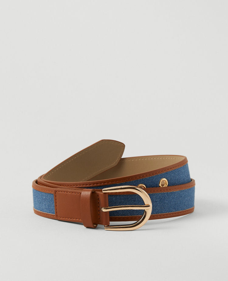 Denim Grommet Belt
