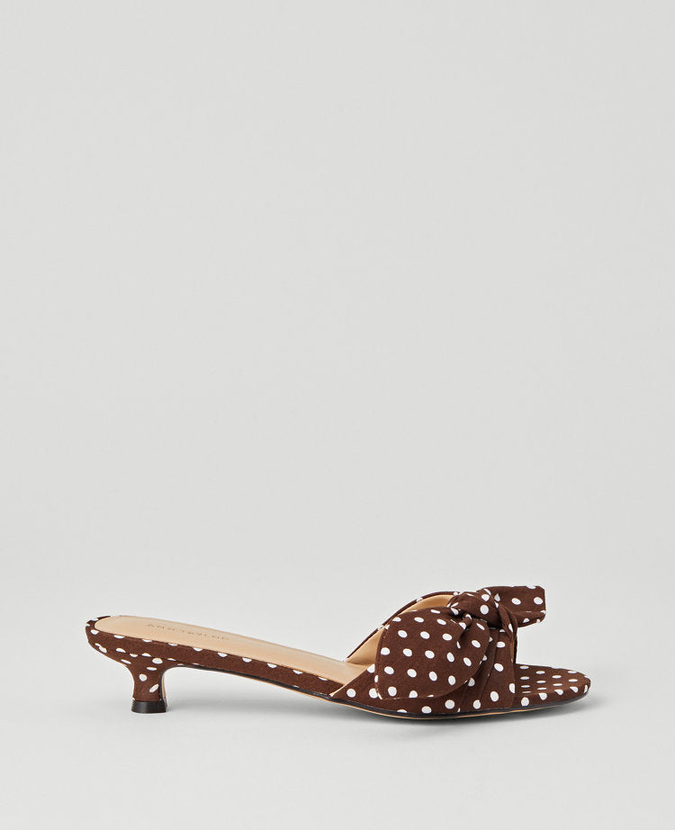 Bow Kitten Heel Sandals