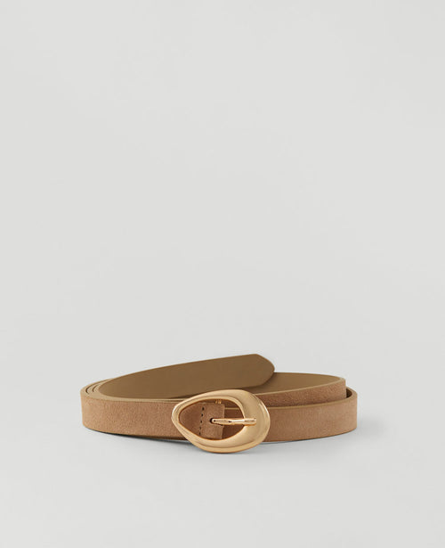 Suede Textured Buckle Belt