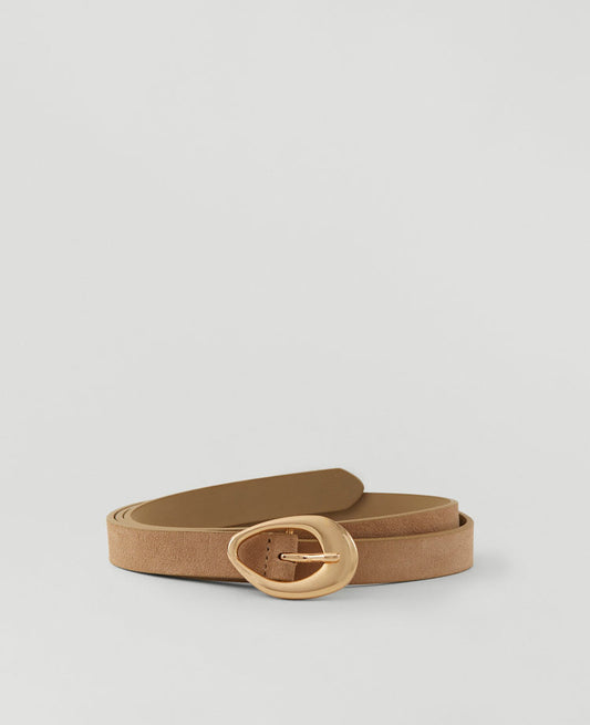 Suede Textured Buckle Belt