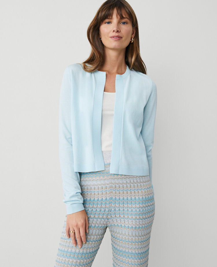 Cropped Open Cardigan