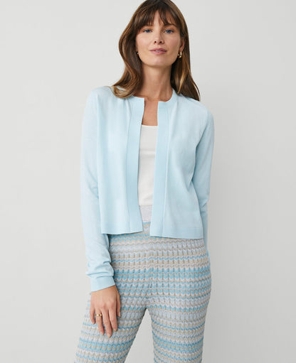 Cropped Open Cardigan