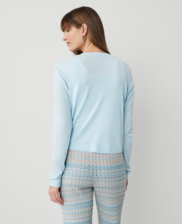 Cropped Open Cardigan
