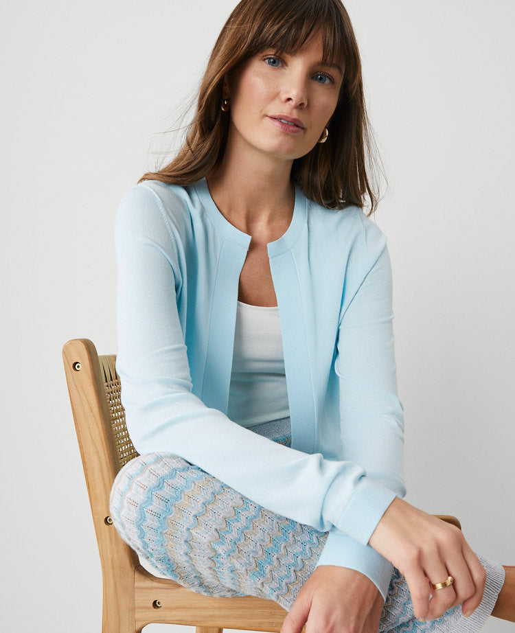 Cropped Open Cardigan