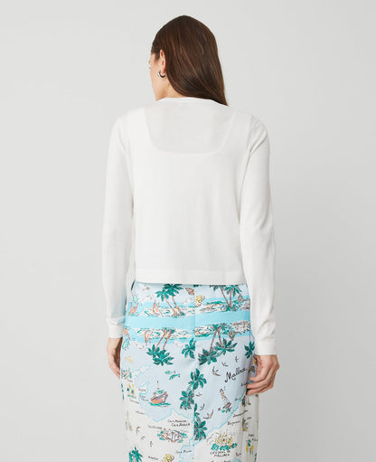 Cropped Open Cardigan