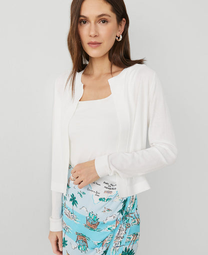 Cropped Open Cardigan