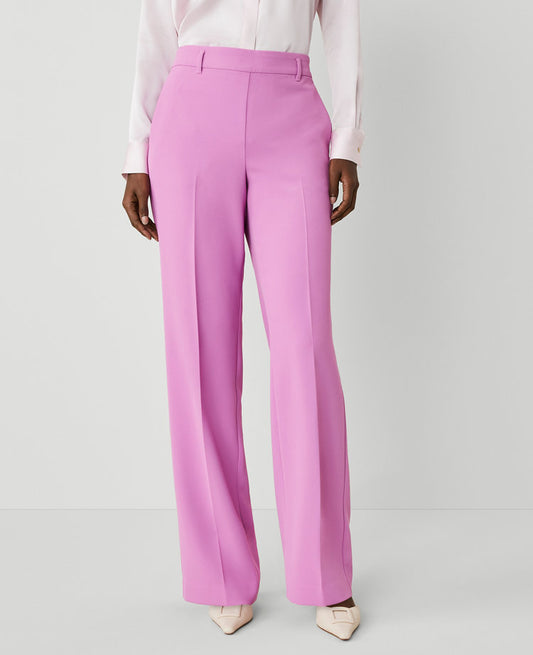 The Petite Side-Zip Straight Pant in Fluid Crepe — Curvy Fit