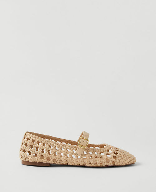 Woven Mary Jane Ballet Flats