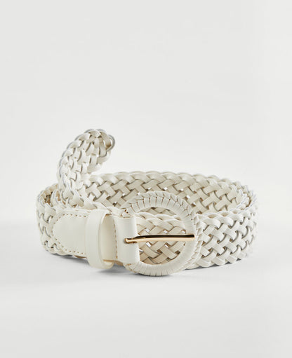 Covered Buckle Woven Belt