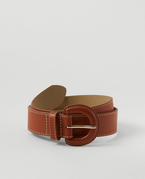 Leather Wrapped Buckle Belt