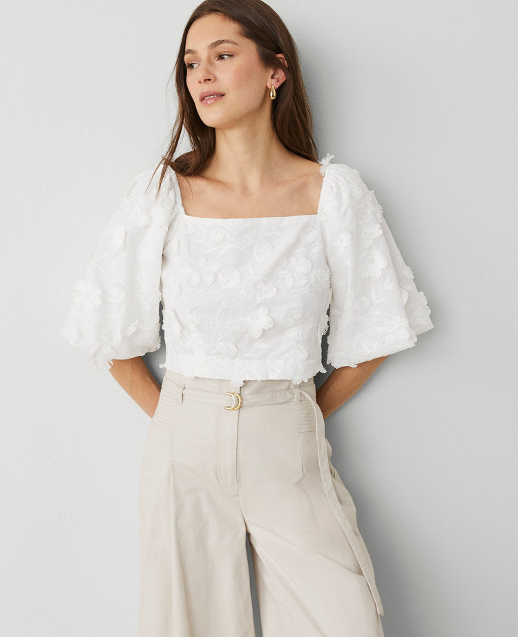 Floral Square Neck Blouse