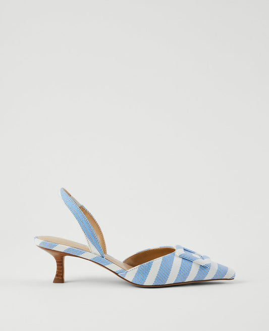Pointy Toe Buckle Slingback Pumps