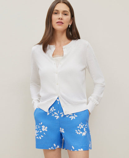 Linen Blend Ann Cardigan