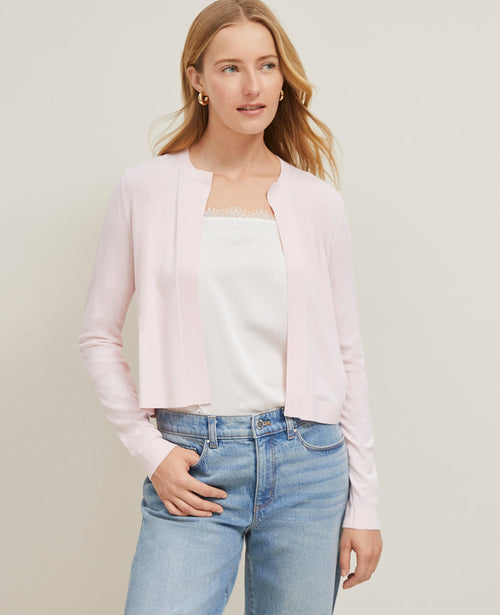 Petite Cropped Open Cardigan