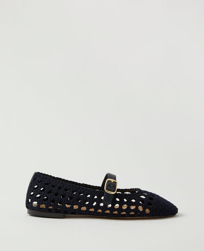 Woven Mary Jane Ballet Flats