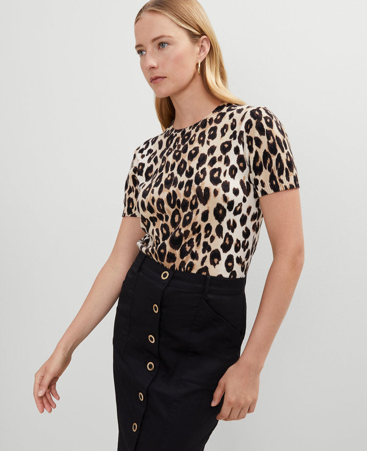 Animal Print Sweater Tee