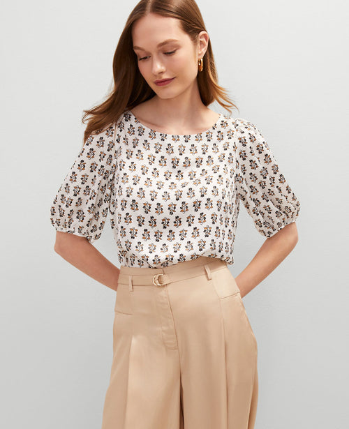 Floral Boatneck Popover