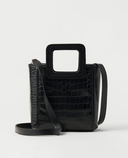 Embossed Handle Crossbody Bag