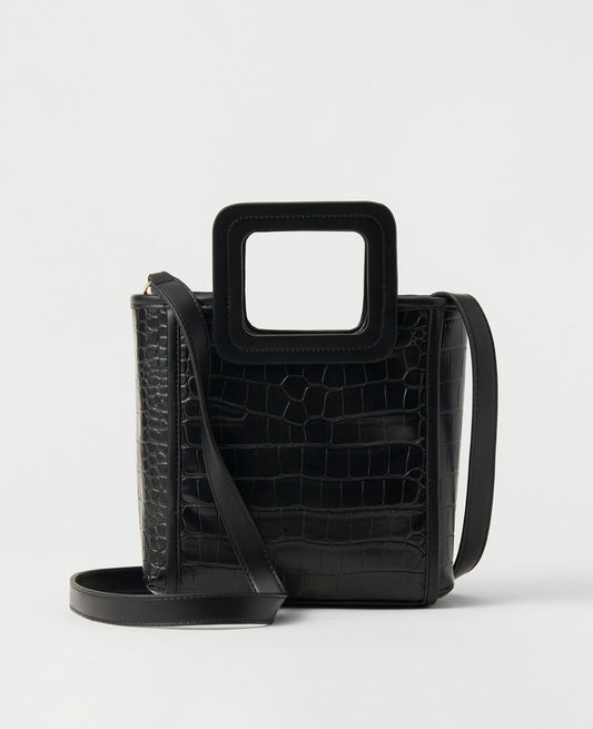 Embossed Handle Crossbody Bag
