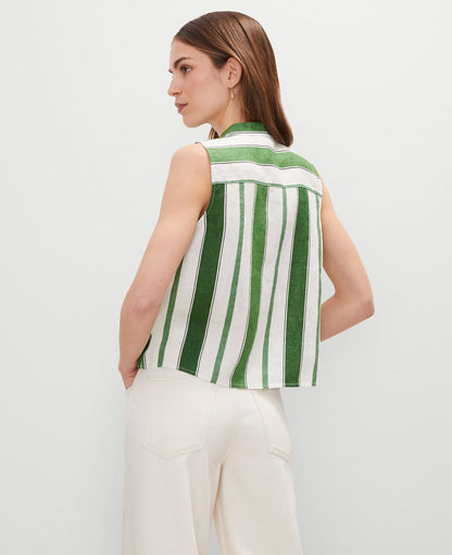 Striped Linen Tank Top