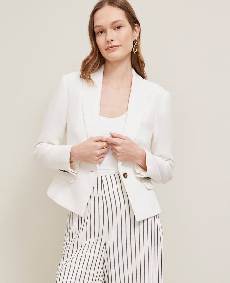 Piqué Fitted Blazer