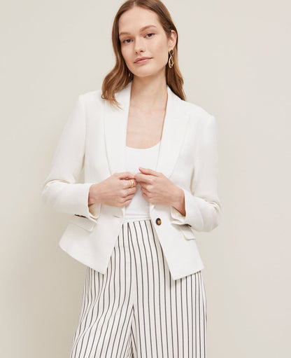 Piqué Fitted Blazer