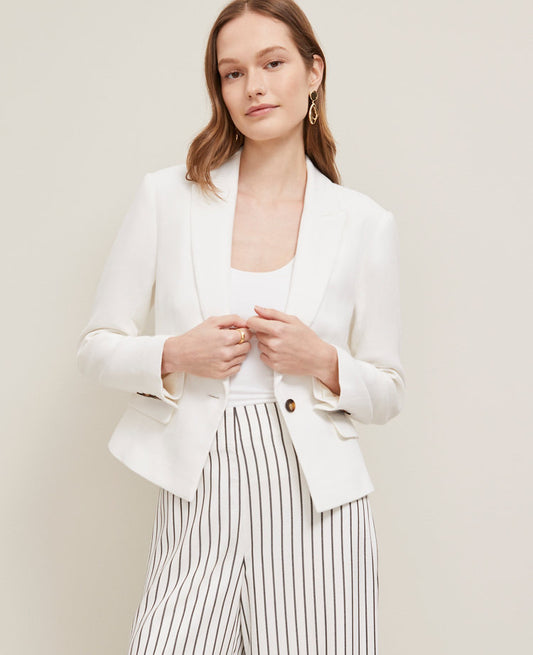 Piqué Fitted Blazer