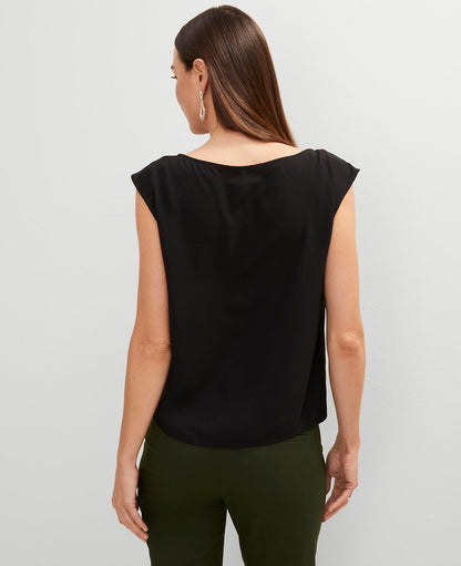 Sleeveless Crew Neck Top