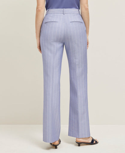 The Flare Trouser Pant in Pinstripe — Curvy Fit