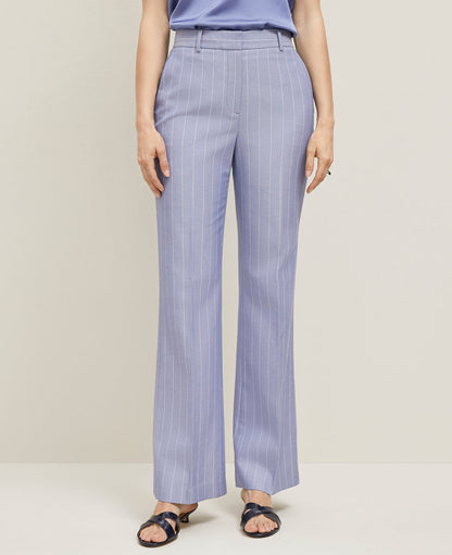 The Flare Trouser Pant in Pinstripe — Curvy Fit