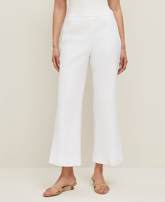 The Flare Ankle Pant in Linen Blend — Curvy Fit
