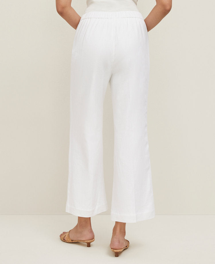 The Flare Ankle Pant in Linen Blend — Curvy Fit