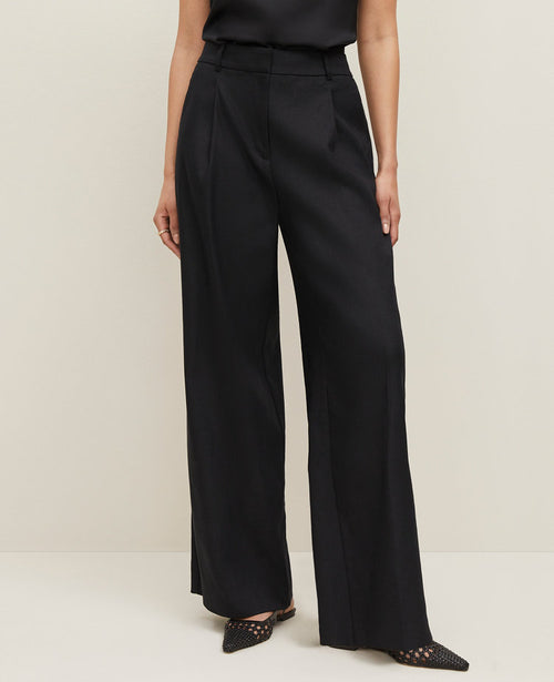 The Wide Leg Pant in Linen Blend — Curvy Fit