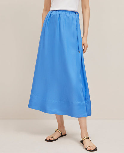 Petite Side-Tie Midi Skirt
