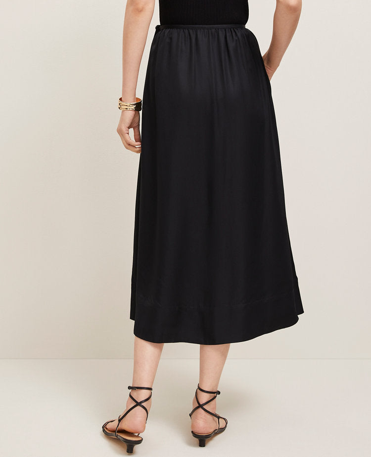 Petite Side-Tie Midi Skirt
